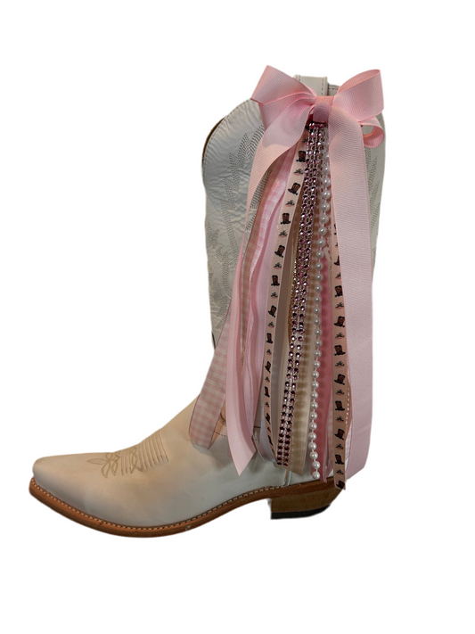 Boot Bows- Pink Pinkout