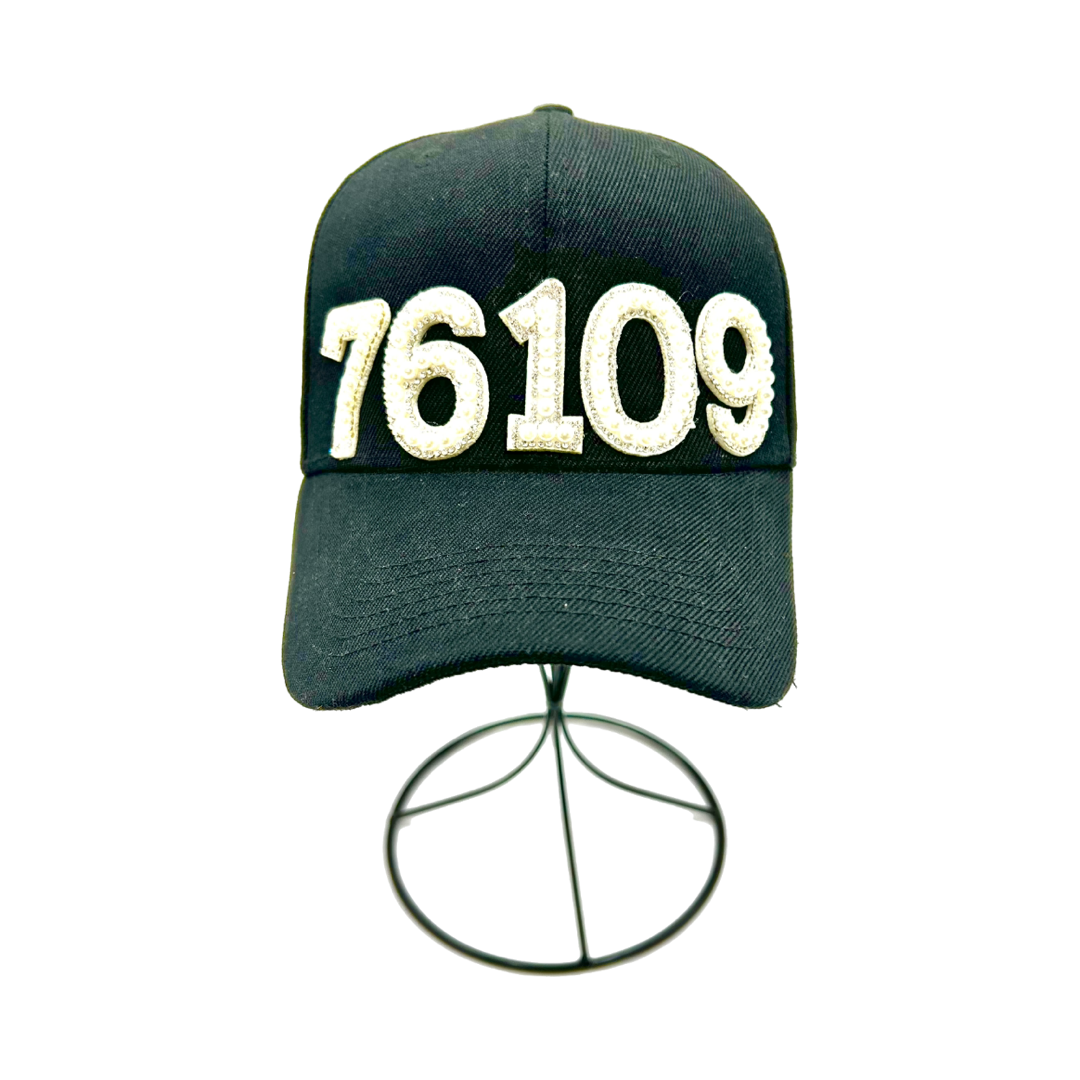 Pearl Zip Code Baseball Cap- Black Classic Cap