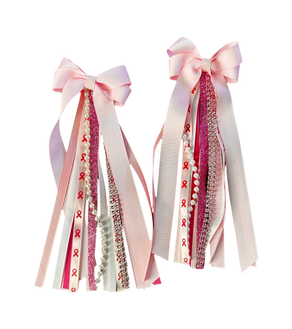 Boot Bows- Light Pink Pinkout Breast Cancer Awareness