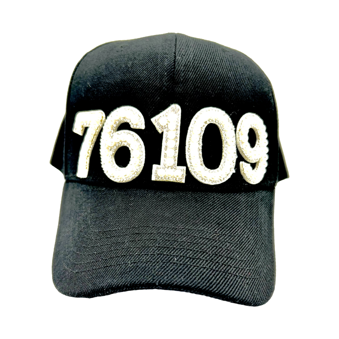 Pearl Zip Code Baseball Cap- Black Classic Cap