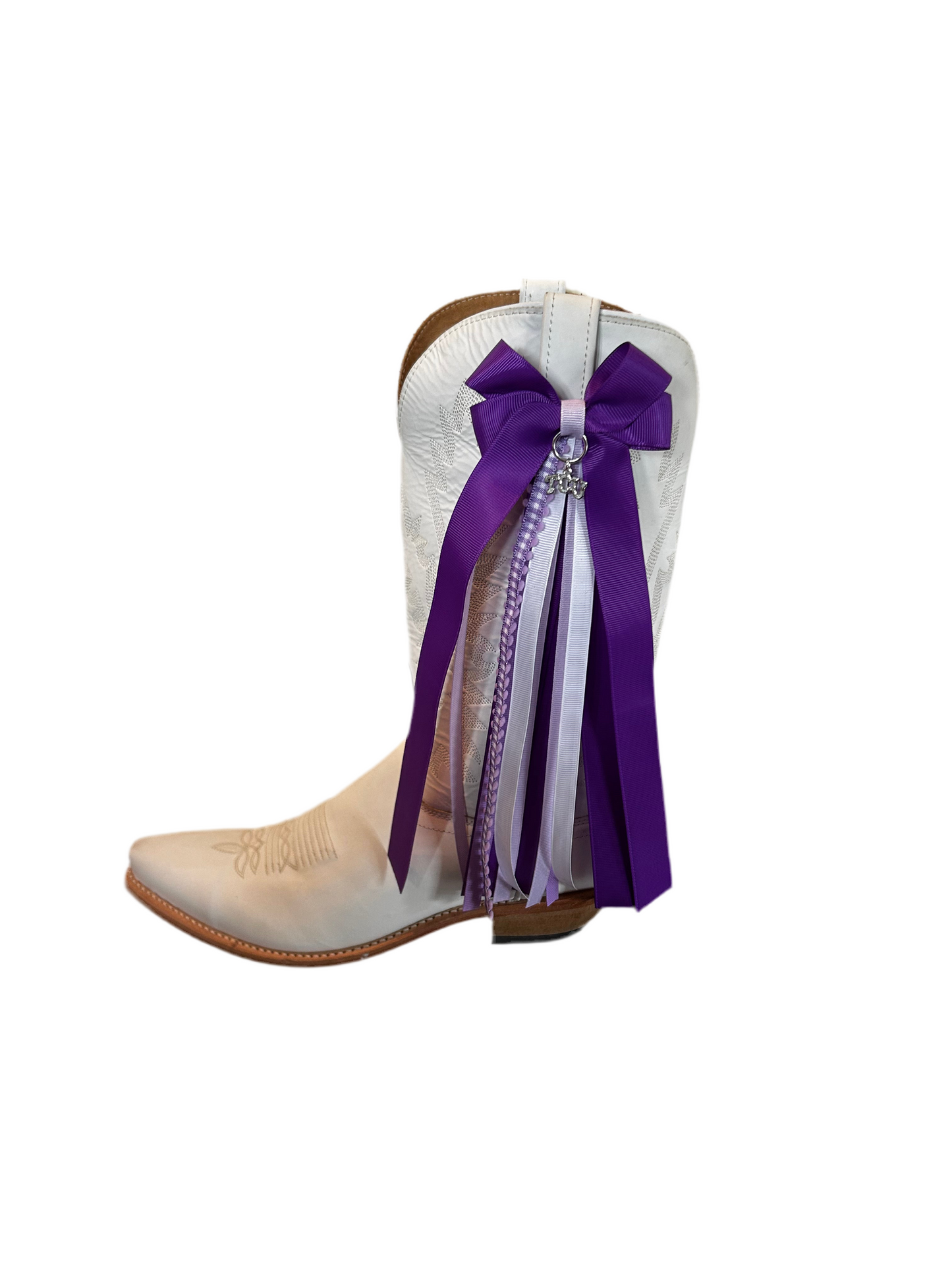Boot Bows-Purple TCU Charm