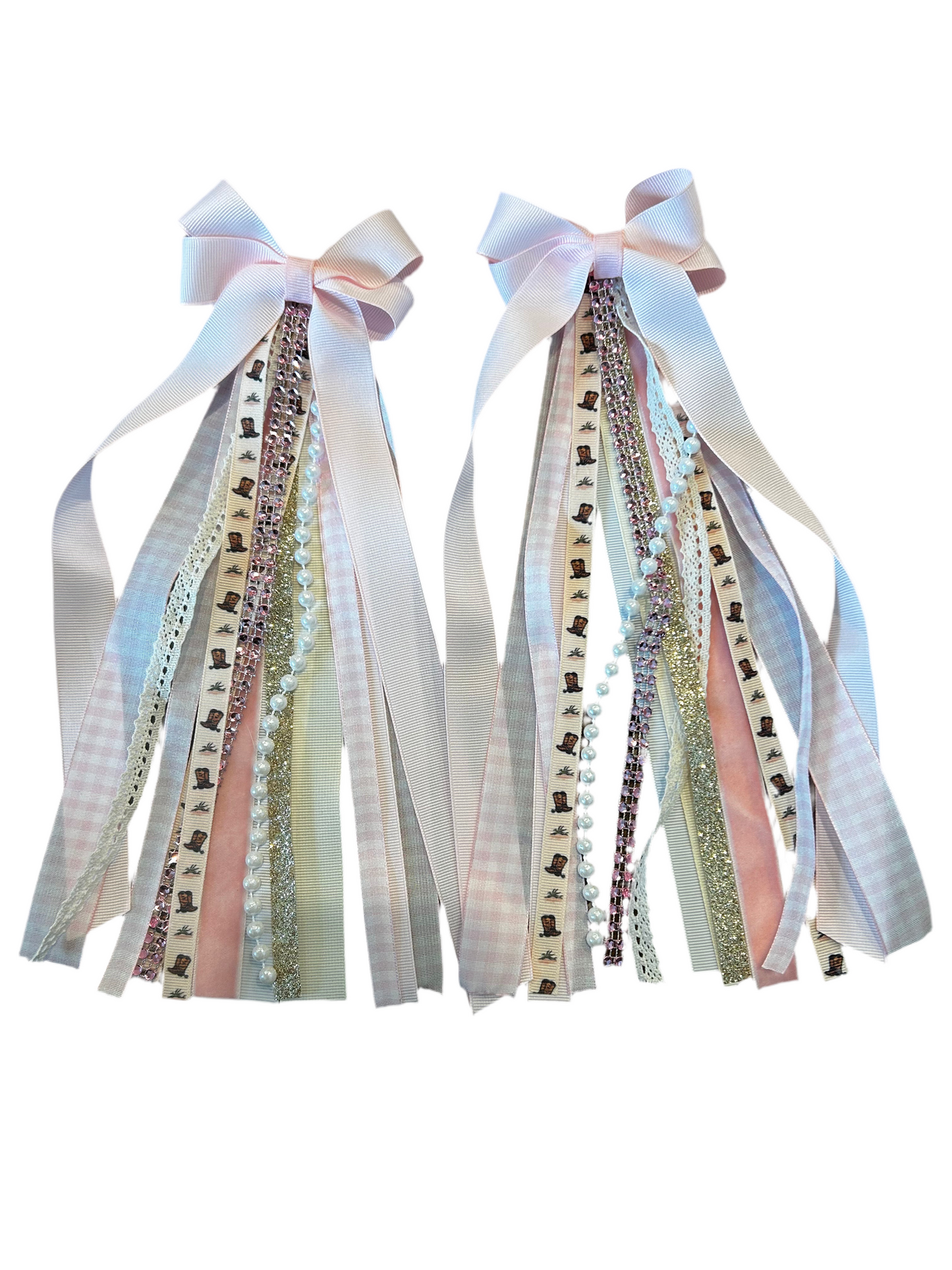 Boot Bows- Pink Pinkout