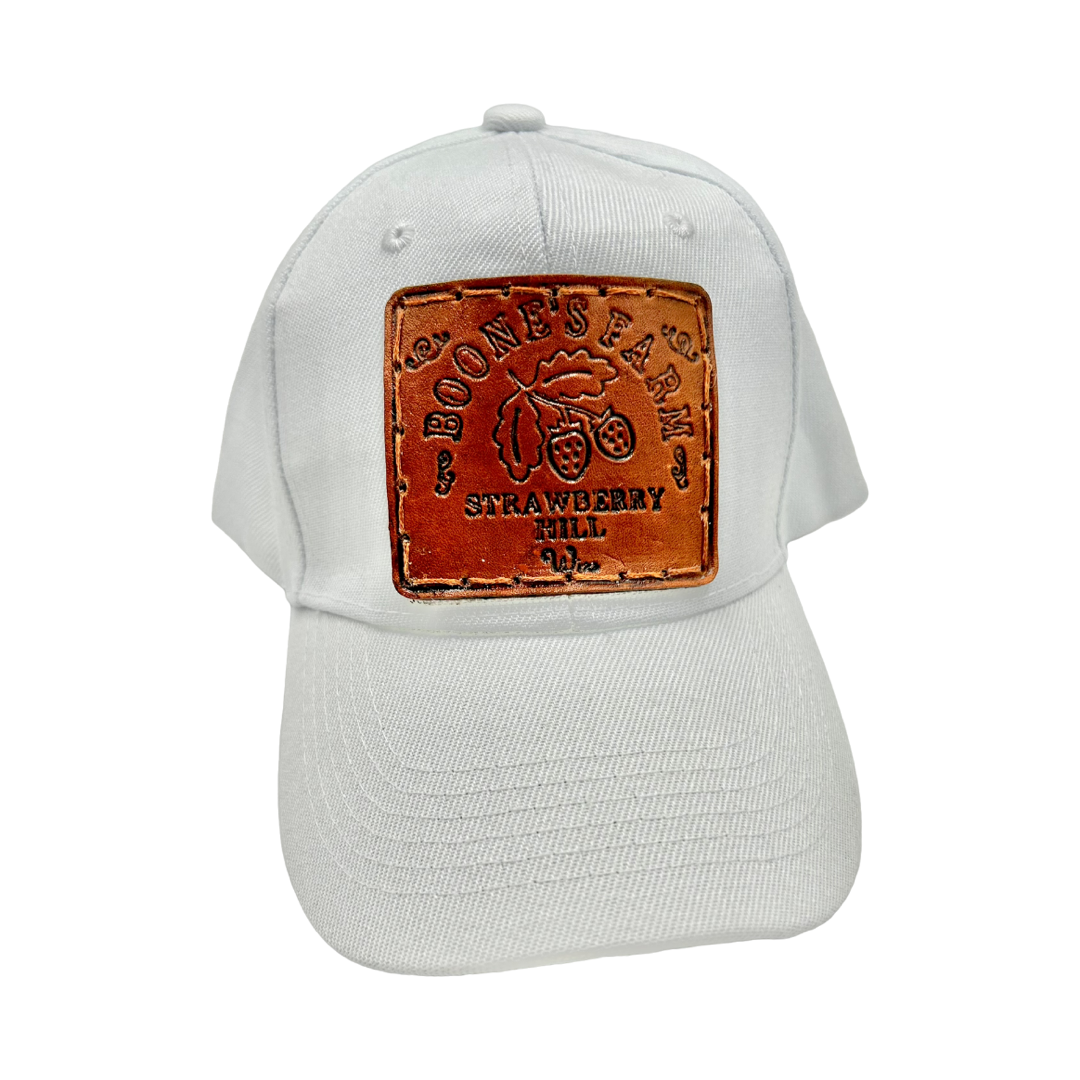 GenX Boones Farm Leather Patch Hat- White Classic Hat