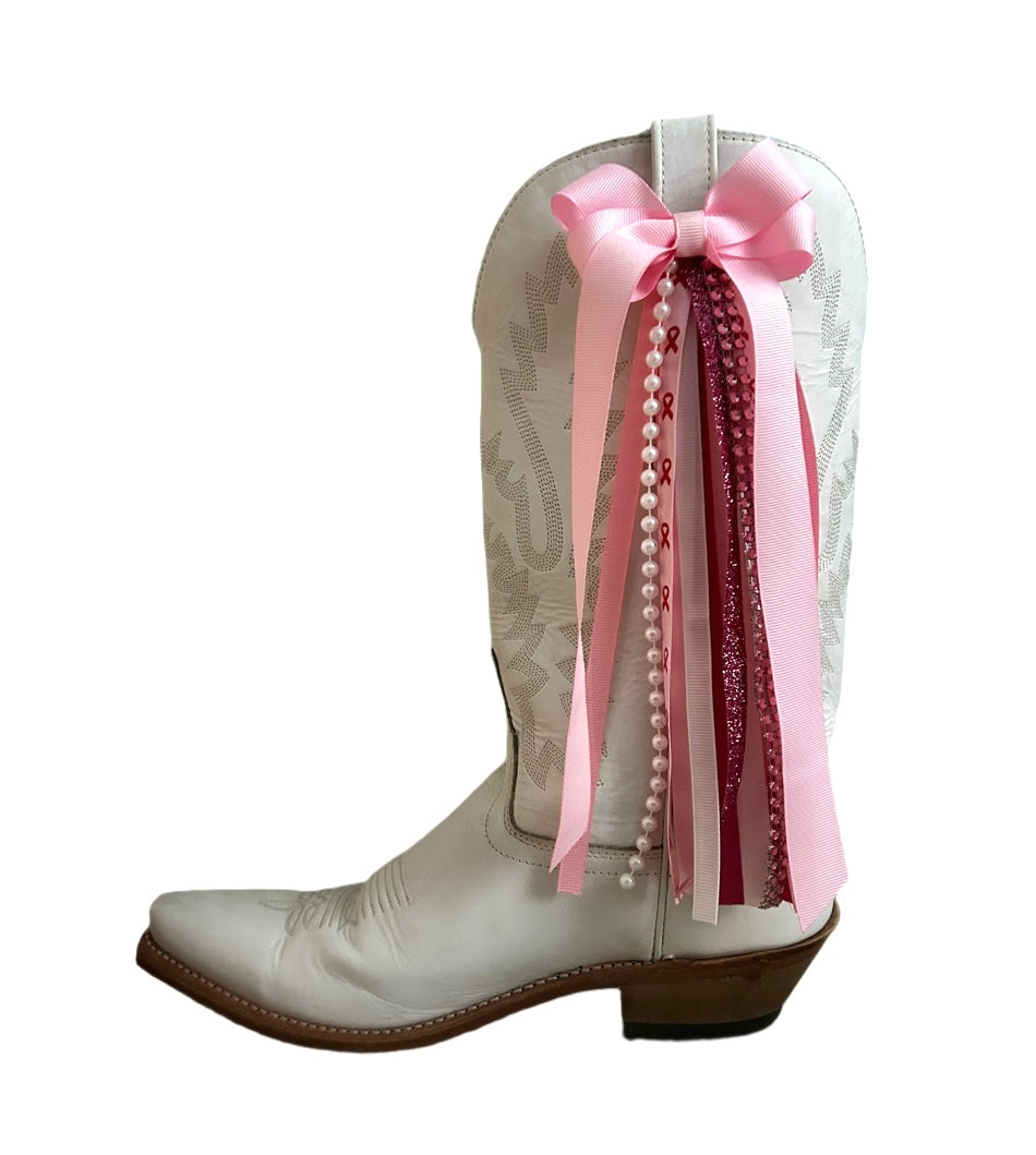 Boot Bows- Light Pink Pinkout Breast Cancer Awareness