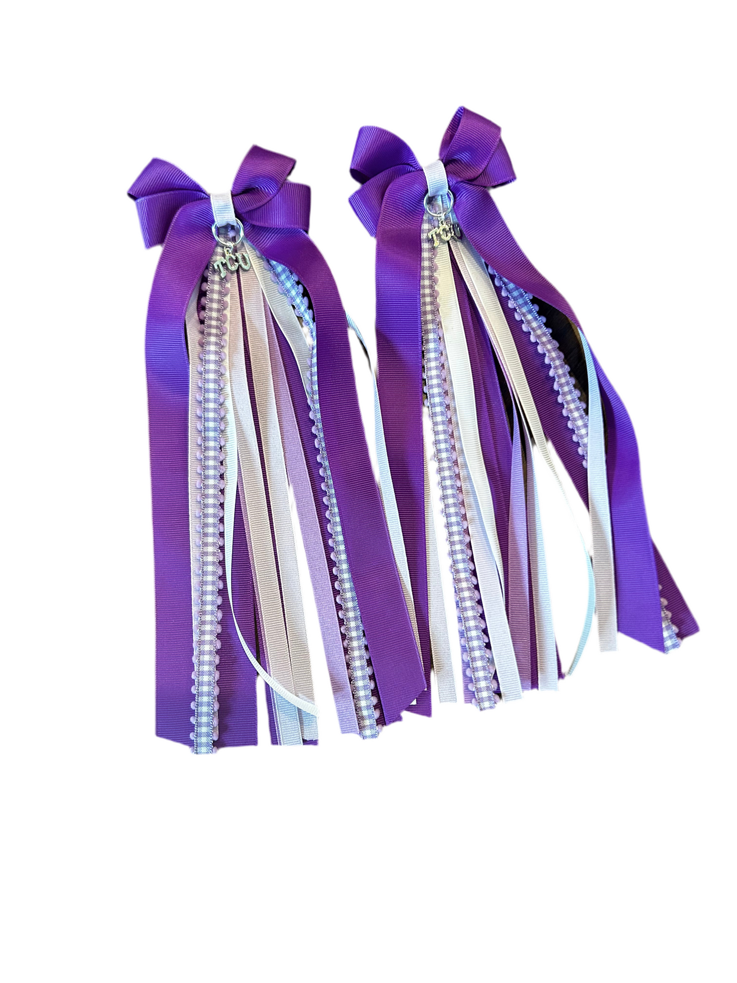 Boot Bows-Purple TCU Charm