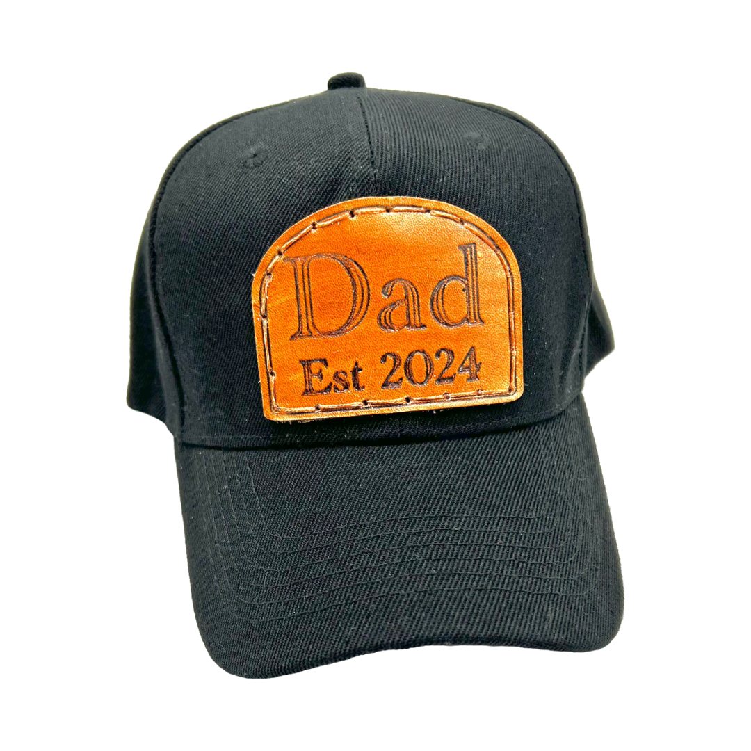 Dad Leather Patch Hat- Black Classic Hat