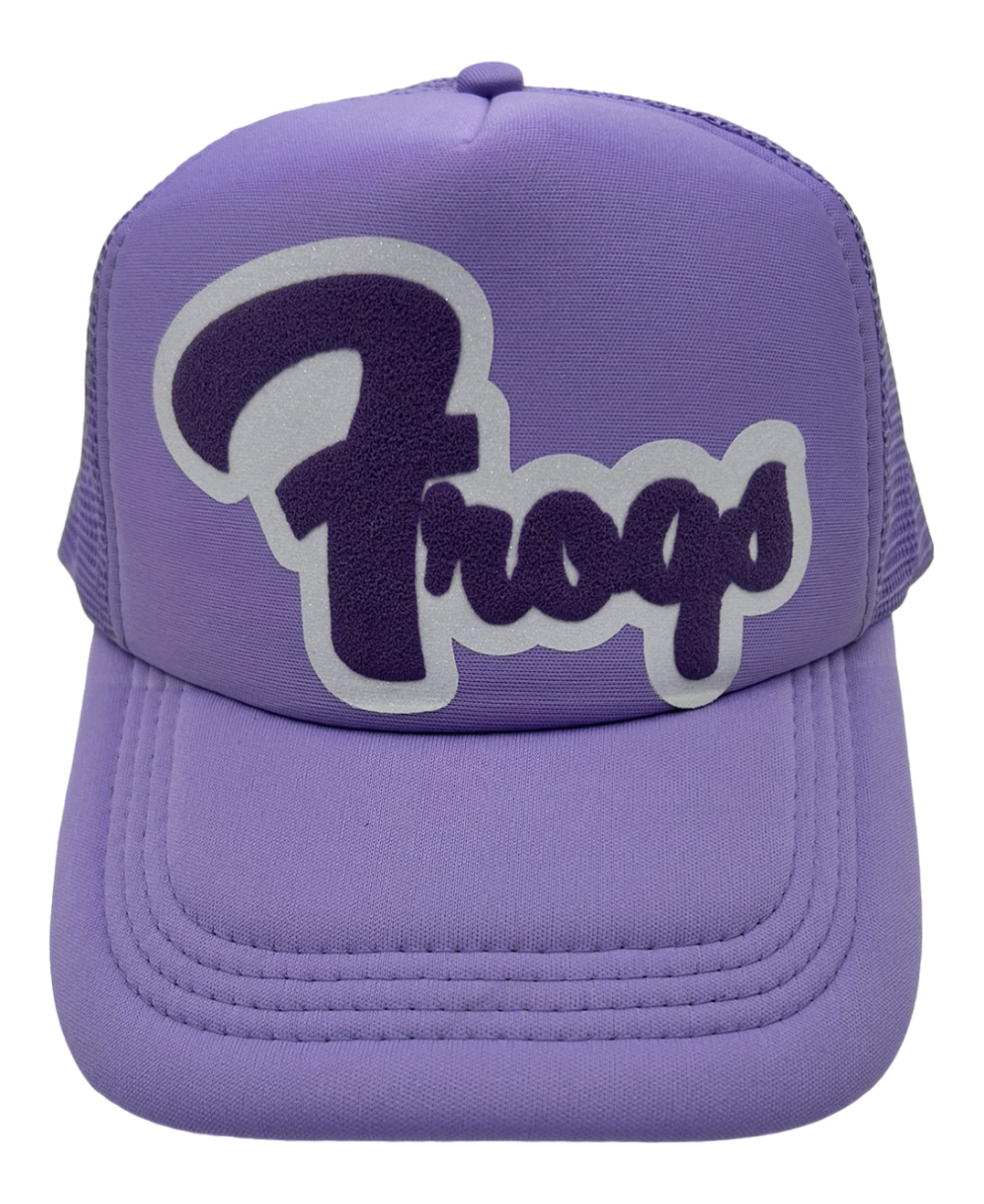 TCU Puff Vinyl Double Layer Frogs Trucker Hat