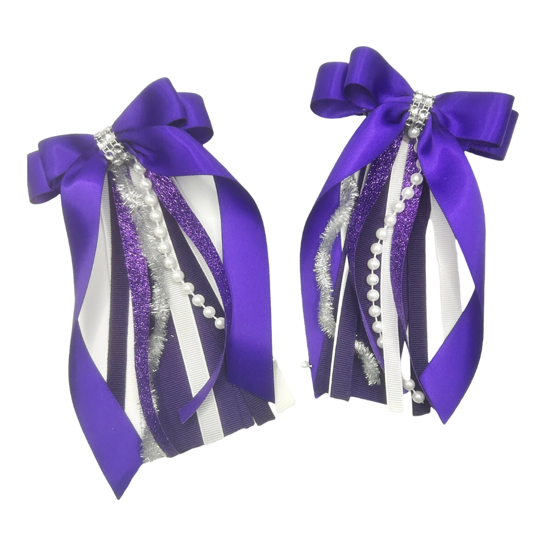Boot Bows- Purple Satin