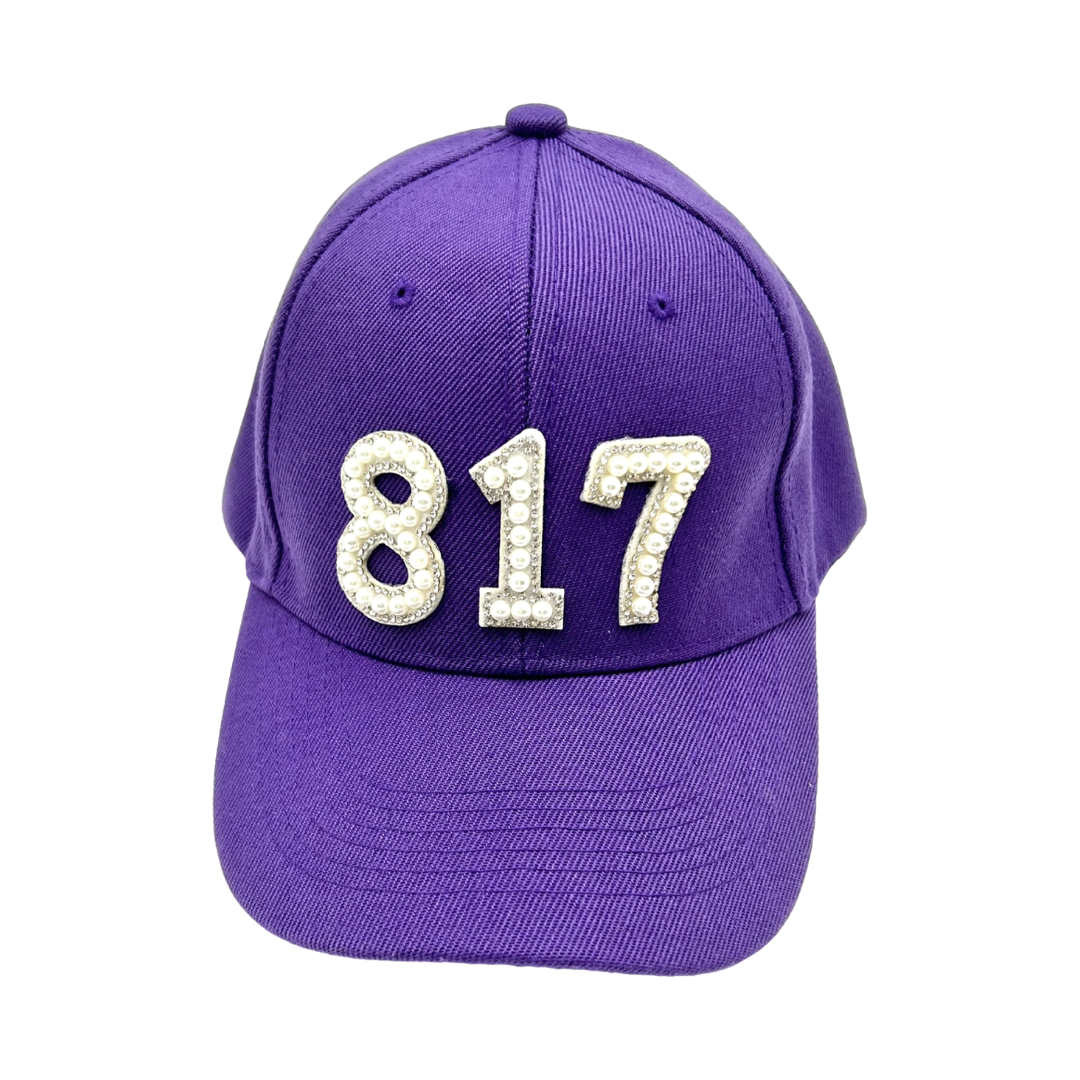 Pearl Area Code Baseball Cap- Purple Classic Cap