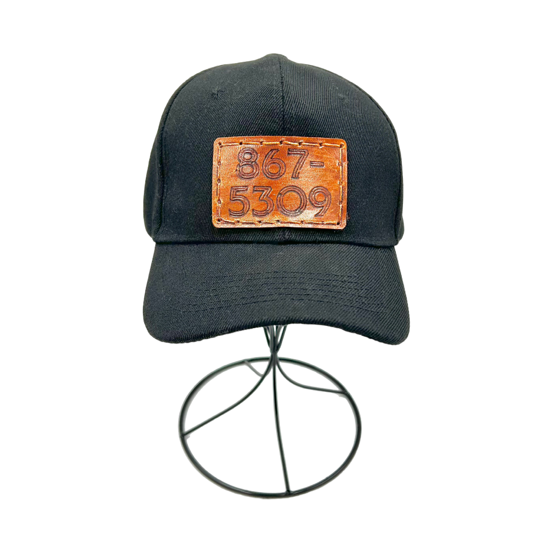 GenX 867-5309 Leather Patch Hat- Black Classic Hat
