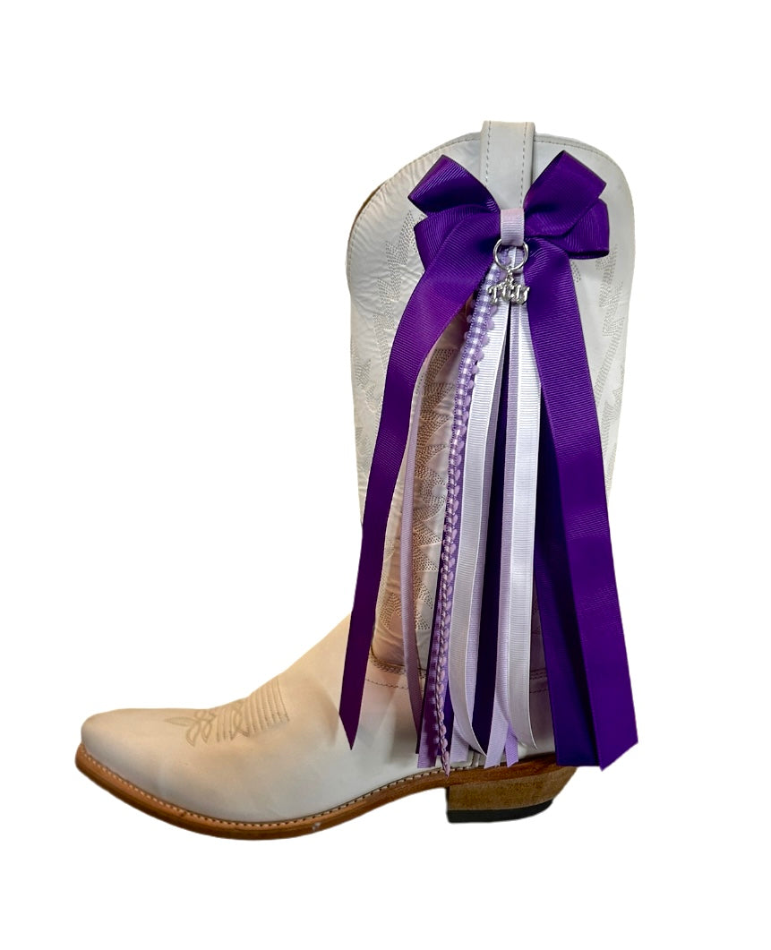 Boot Bows-Purple TCU Charm