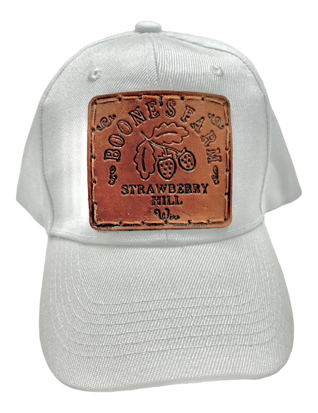 GenX Boones Farm Leather Patch Hat- White Classic Hat