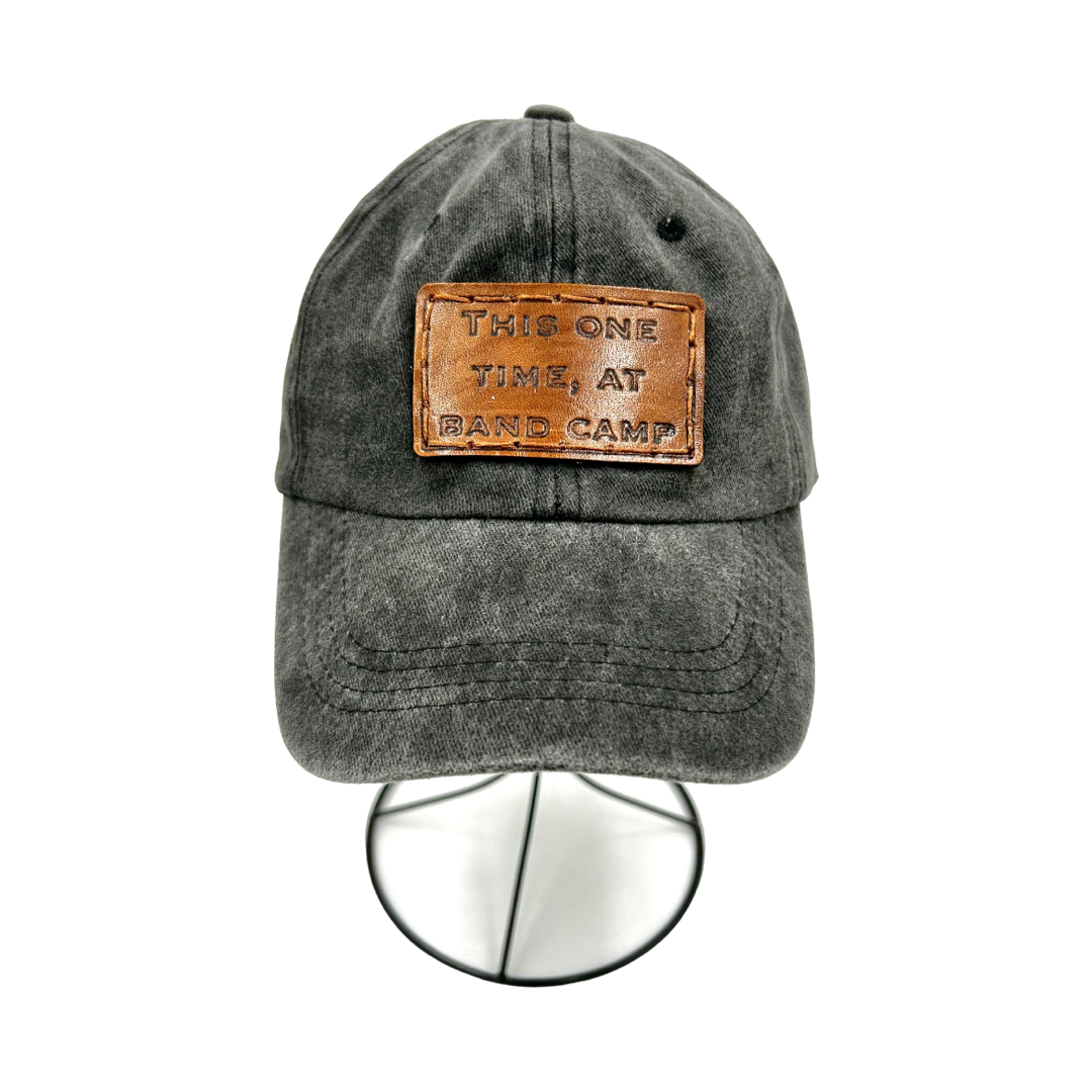 GenX American Pie Leather Patch Hat- Black Dad Hat