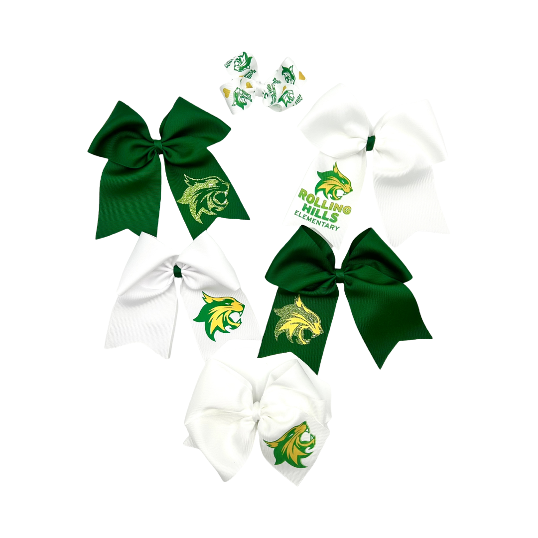 School Spirit Hair Bow- Rolling Hills Elementary School
