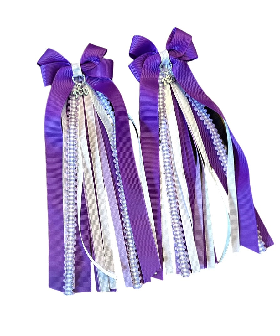 Boot Bows-Purple TCU Charm