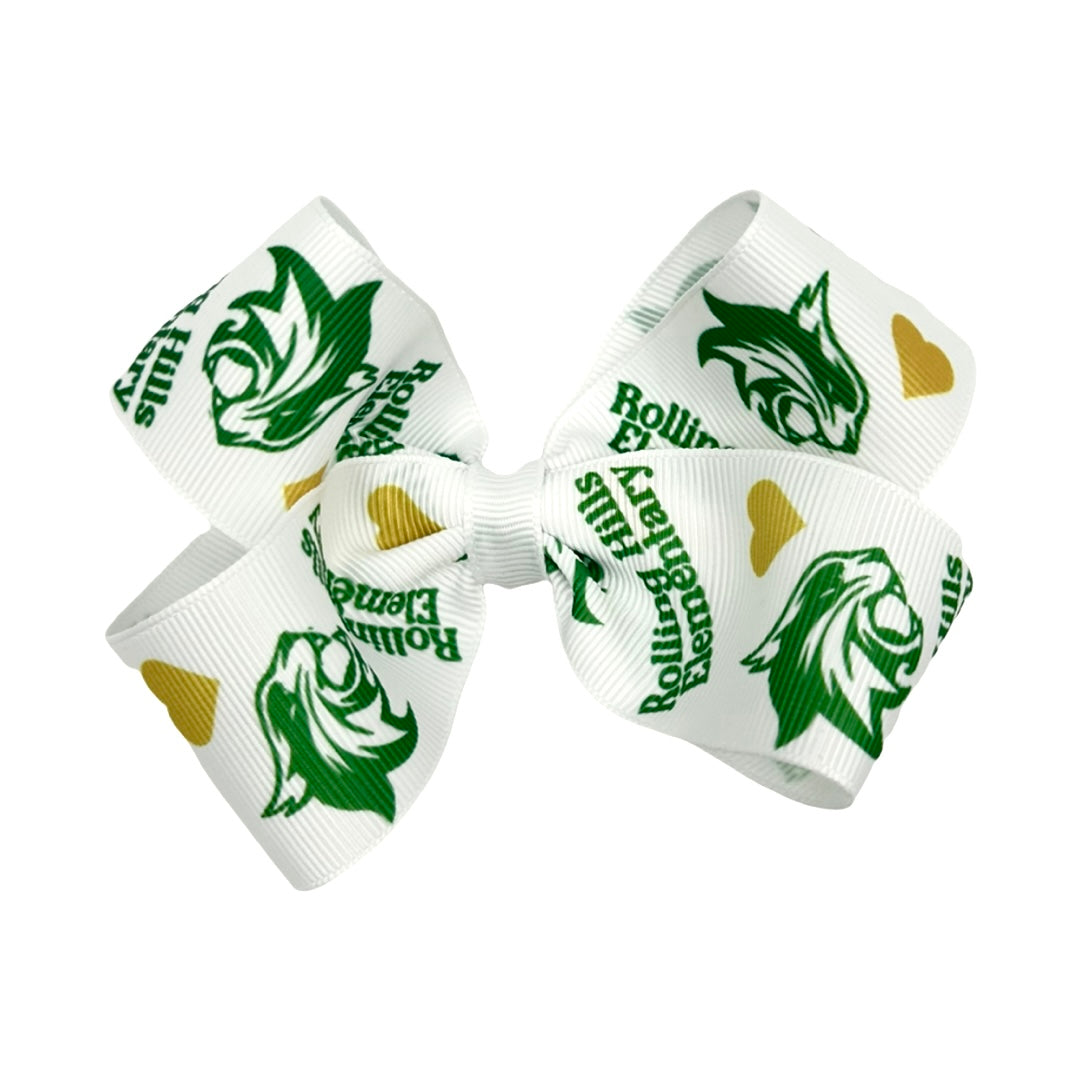 School Spirit Hair Bow- Rolling Hills Elementary School