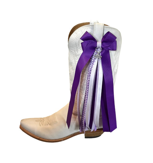 Boot Bows-Purple TCU Charm