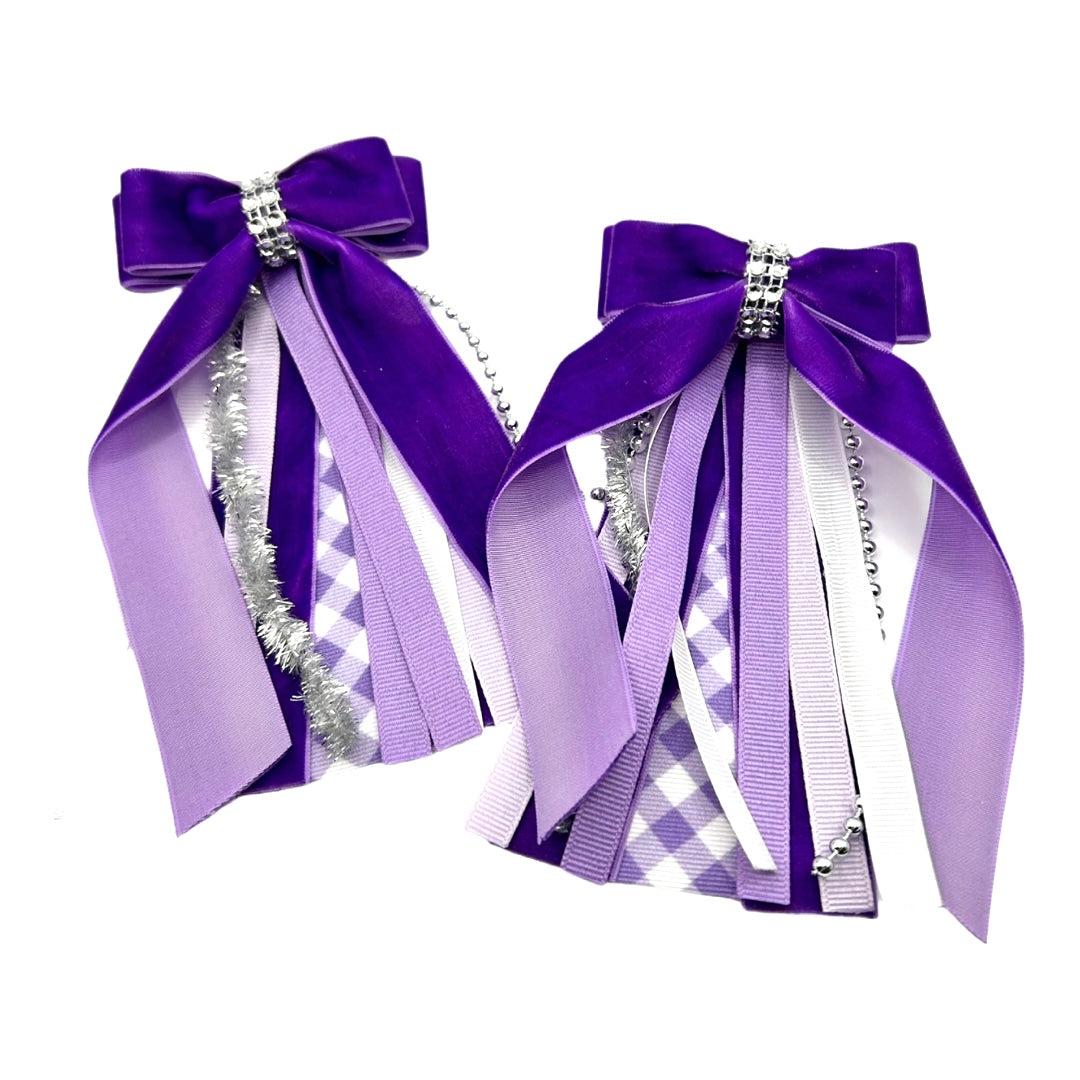 Boot Bows- Purple Velvet