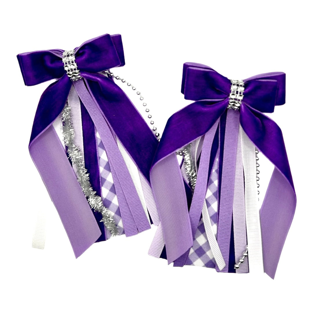 Boot Bows- Purple Velvet