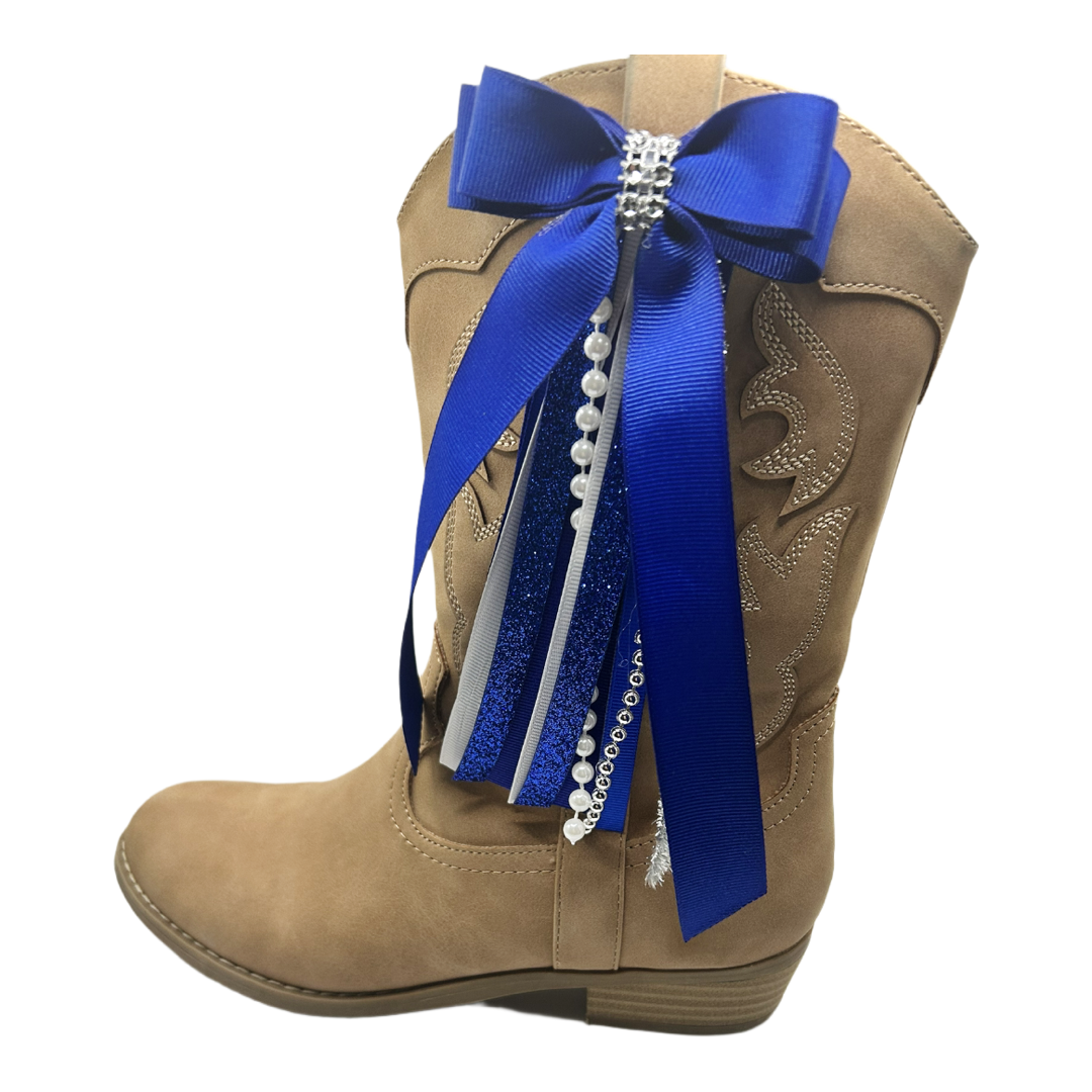Boot Bows- Blue