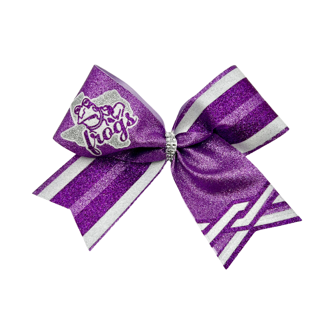 TCU Full Glitter Purple Hypnotoad Cheer Bow