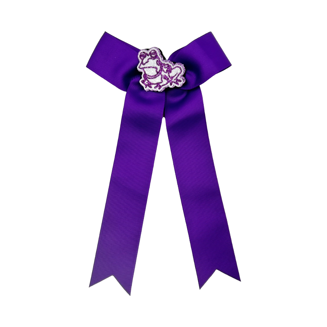 TCU Purple Hypnotoad College Style Cheer Bow