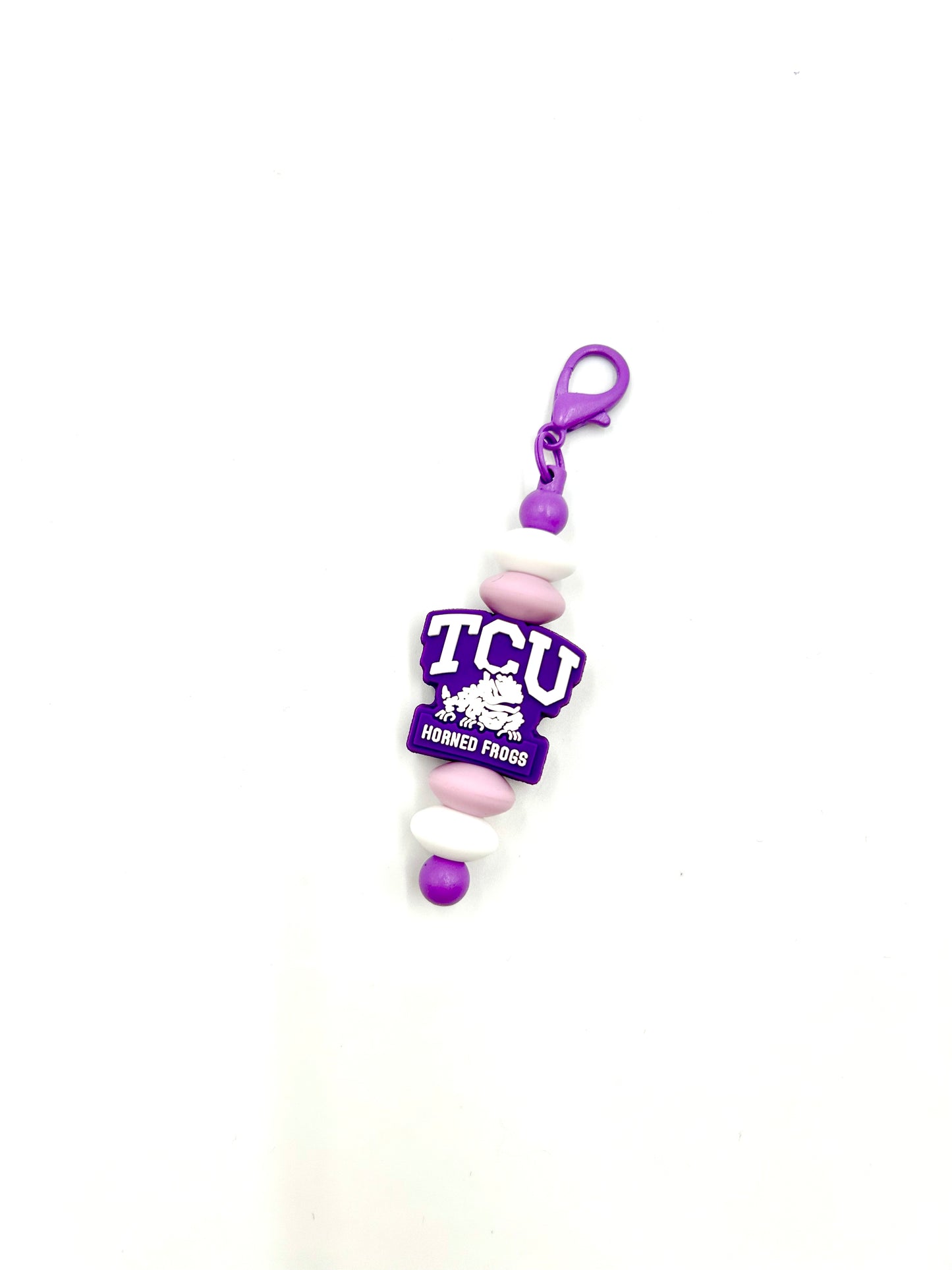 TCU Vinyl Bead Keychain